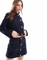 denim co-ord in dark indigo