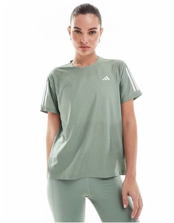 Running Own The Run t-shirt in silver green