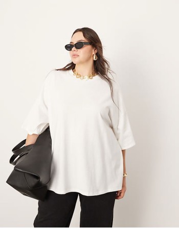 Curve oversized premium t-shirt in white