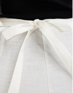 linen wrap skort in ivory