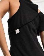 cutout mini dress in black - exclusive to