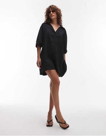 soft touch cupro romper playsuit in black