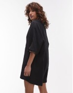soft touch cupro romper playsuit in black