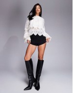 lace blouse in cream