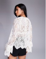 lace blouse in cream
