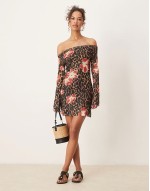 Oasis mini beach dress in leopard floral