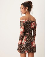 Oasis mini beach dress in leopard floral
